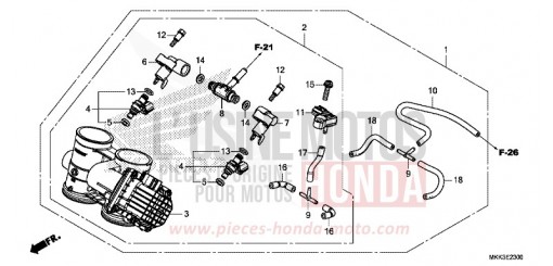 CORPS DE PAPILLON CRF1000AJ de 2018